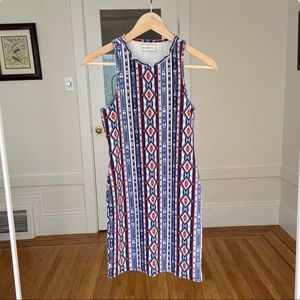 Abercrombie Tribal Bodycon Mini Racerback Dress